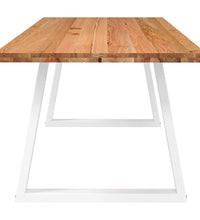 Esstisch Hellbraun 240x90x74 cm Massivholz Eiche Rechteckig