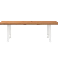 Esstisch Hellbraun 240x90x74 cm Massivholz Eiche Rechteckig