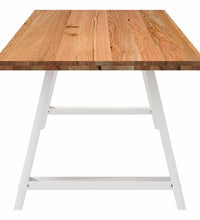 Esstisch Hellbraun 240x90x74 cm Massivholz Eiche Rechteckig