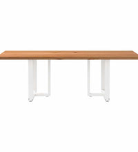 Esstisch Hellbraun 240x90x74 cm Massivholz Eiche Rechteckig