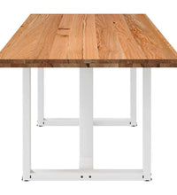 Esstisch Hellbraun 240x90x74 cm Massivholz Eiche Rechteckig