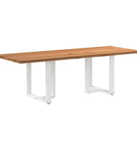 Esstisch Hellbraun 240x90x74 cm Massivholz Eiche Rechteckig