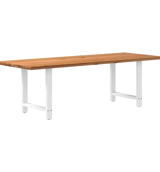 Esstisch Hellbraun 240x90x74 cm Massivholz Eiche Rechteckig
