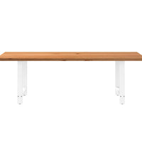 Esstisch Hellbraun 240x90x74 cm Massivholz Eiche Rechteckig