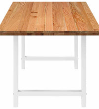 Esstisch Hellbraun 240x90x74 cm Massivholz Eiche Rechteckig