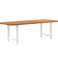 Esstisch Hellbraun 240x90x74 cm Massivholz Eiche Rechteckig