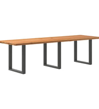 Esstisch Hellbraun 280x90x74 cm Massivholz Eiche Rechteckig