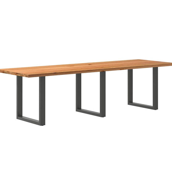 Esstisch Hellbraun 280x90x74 cm Massivholz Eiche Rechteckig