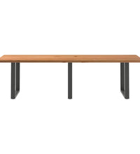 Esstisch Hellbraun 280x90x74 cm Massivholz Eiche Rechteckig