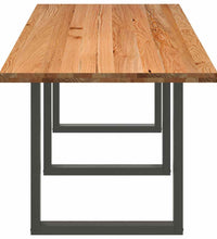 Esstisch Hellbraun 280x90x74 cm Massivholz Eiche Rechteckig