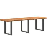 Esstisch Hellbraun 280x90x74 cm Massivholz Eiche Rechteckig