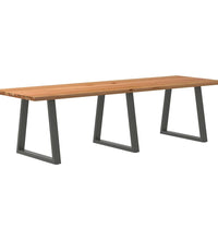 Esstisch Hellbraun 280x90x74 cm Massivholz Eiche Rechteckig