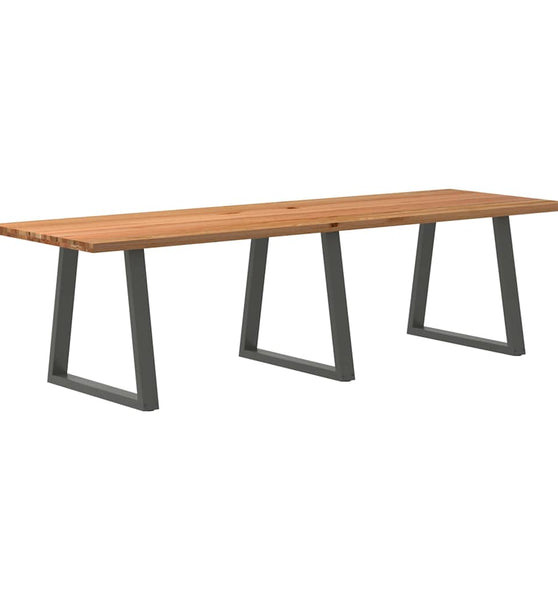 Esstisch Hellbraun 280x90x74 cm Massivholz Eiche Rechteckig