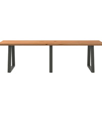 Esstisch Hellbraun 280x90x74 cm Massivholz Eiche Rechteckig