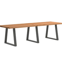 Esstisch Hellbraun 280x90x74 cm Massivholz Eiche Rechteckig
