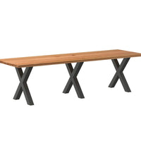 Esstisch Hellbraun 280x90x74 cm Massivholz Eiche Rechteckig