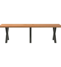 Esstisch Hellbraun 280x90x74 cm Massivholz Eiche Rechteckig