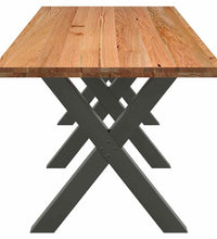 Esstisch Hellbraun 280x90x74 cm Massivholz Eiche Rechteckig