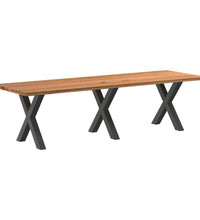 Esstisch Hellbraun 280x90x74 cm Massivholz Eiche Rechteckig