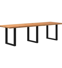 Esstisch Hellbraun 280x90x74 cm Massivholz Eiche Rechteckig