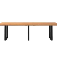 Esstisch Hellbraun 280x90x74 cm Massivholz Eiche Rechteckig