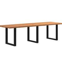 Esstisch Hellbraun 280x90x74 cm Massivholz Eiche Rechteckig