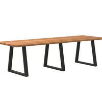 Esstisch Hellbraun 280x90x74 cm Massivholz Eiche Rechteckig