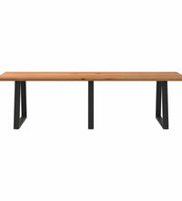 Esstisch Hellbraun 280x90x74 cm Massivholz Eiche Rechteckig