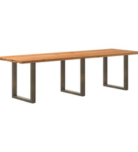 Esstisch Hellbraun 280x90x74 cm Massivholz Eiche Rechteckig