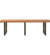 Esstisch Hellbraun 280x90x74 cm Massivholz Eiche Rechteckig