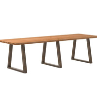 Esstisch Hellbraun 280x90x74 cm Massivholz Eiche Rechteckig