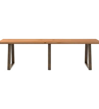 Esstisch Hellbraun 280x90x74 cm Massivholz Eiche Rechteckig