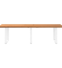 Esstisch Hellbraun 280x90x74 cm Massivholz Eiche Rechteckig