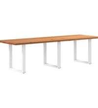 Esstisch Hellbraun 280x90x74 cm Massivholz Eiche Rechteckig