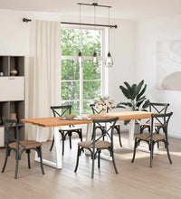 Esstisch Hellbraun 280x90x74 cm Massivholz Eiche Rechteckig