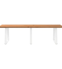 Esstisch Hellbraun 280x90x74 cm Massivholz Eiche Rechteckig