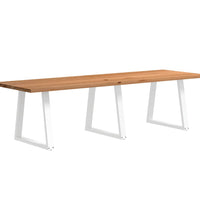 Esstisch Hellbraun 280x90x74 cm Massivholz Eiche Rechteckig