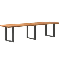 Esstisch Hellbraun 320x90x74 cm Massivholz Eiche Rechteckig