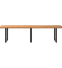 Esstisch Hellbraun 320x90x74 cm Massivholz Eiche Rechteckig