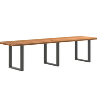 Esstisch Hellbraun 320x90x74 cm Massivholz Eiche Rechteckig
