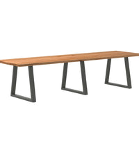 Esstisch Hellbraun 320x90x74 cm Massivholz Eiche Rechteckig