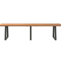 Esstisch Hellbraun 320x90x74 cm Massivholz Eiche Rechteckig