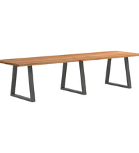 Esstisch Hellbraun 320x90x74 cm Massivholz Eiche Rechteckig