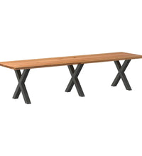 Esstisch Hellbraun 320x90x74 cm Massivholz Eiche Rechteckig