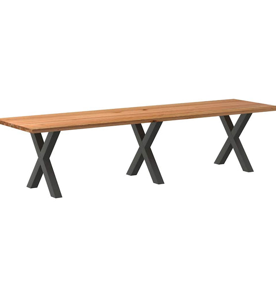 Esstisch Hellbraun 320x90x74 cm Massivholz Eiche Rechteckig