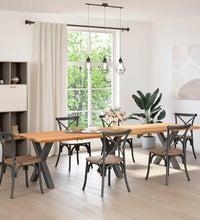 Esstisch Hellbraun 320x90x74 cm Massivholz Eiche Rechteckig