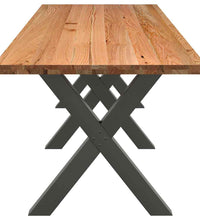 Esstisch Hellbraun 320x90x74 cm Massivholz Eiche Rechteckig