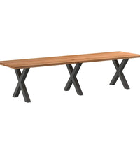 Esstisch Hellbraun 320x90x74 cm Massivholz Eiche Rechteckig