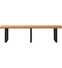 Esstisch Hellbraun 320x90x74 cm Massivholz Eiche Rechteckig