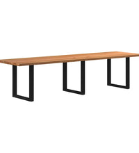 Esstisch Hellbraun 320x90x74 cm Massivholz Eiche Rechteckig